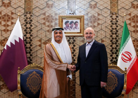 دیدار نخست وزیر قطر با قالیباف