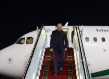 رئیس مجلس و هیئت پارلمانی همراه وارد تهران شدند