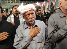 عزاداری به سبک «سیستانی ها» در حرم مطهر رضوی در شب شهادت امام رضا(ع)