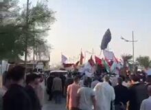 اعتراضات در بصره علیه محدودیت پروازها میان عراق و ایران 