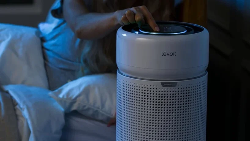 LevoitEleva 300X on a bedside table