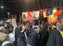 مراسم وداع با پیکر مطهر سردار شهید «حسین ظریفی» در اجتماعات شبانه مشهد