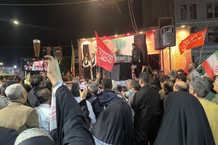 مراسم وداع با پیکر مطهر سردار شهید «حسین ظریفی» در اجتماعات شبانه مشهد