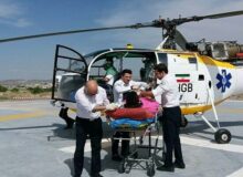 انتقال دو مصدوم سوختگی در انفجار گاز لواسان با بالگرد اورژانس